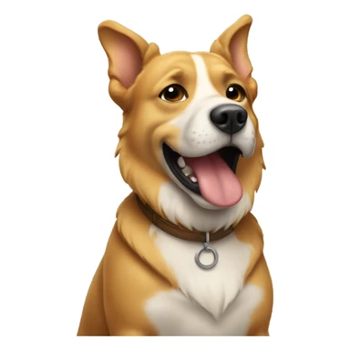 Dog singing to its Master sticker