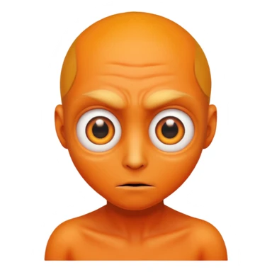orange mutant human sticker