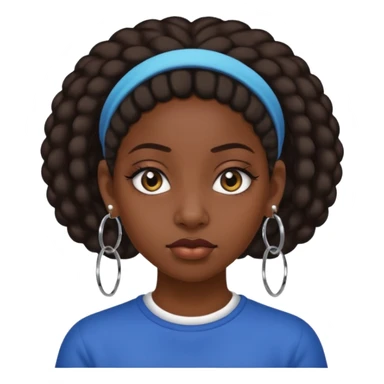 rolling eyes ghetto girl sticker