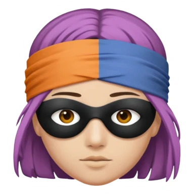 Blindfold person with different colors of hair. No trusting games with people blindfolded behind steering wheel sticker