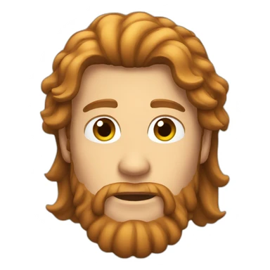 Brown Mullet and ginger beard sticker