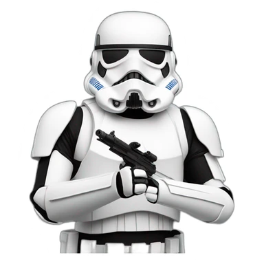 Stormtrooper with a thumbs u sticker