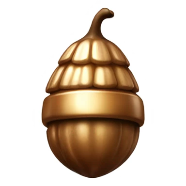 shiny Bronze Acorn with stem  sticker