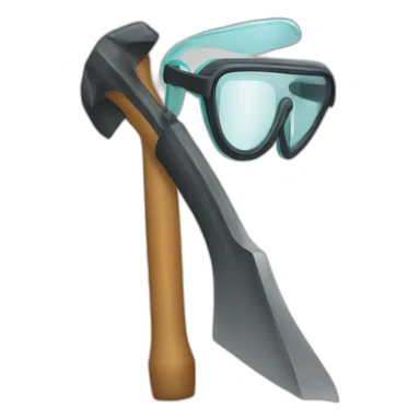 Lawyer hammer wears snorkel fins sticker