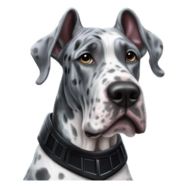Blue Merle Great Dane dressed as darth Vader sticker
