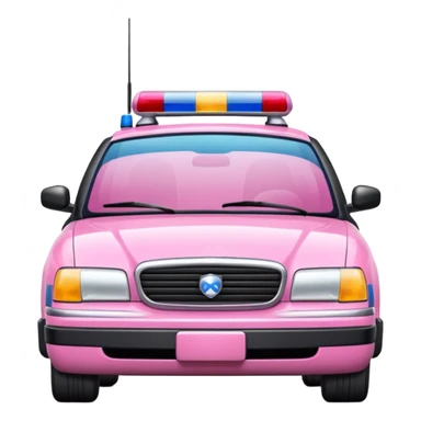 Pink Police car sticker