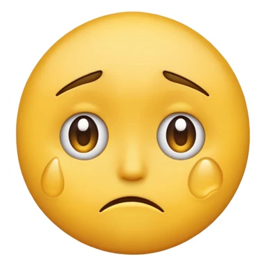 lose emoji disappointed face with tear sticker