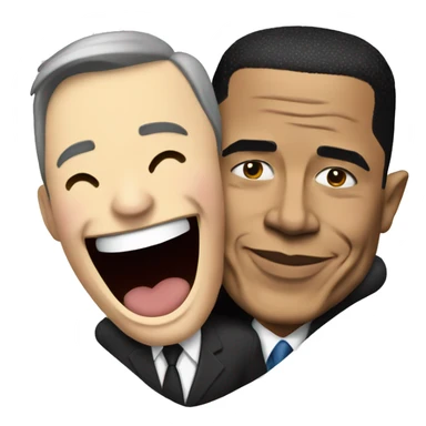 elon musk hugging obama sticker