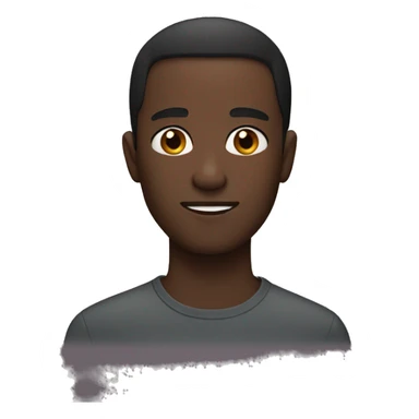 Dark-skinned man, short hair, young man without beard  sticker