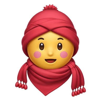 una fresa simpatica con bufanda y abrigada contra el frio sticker