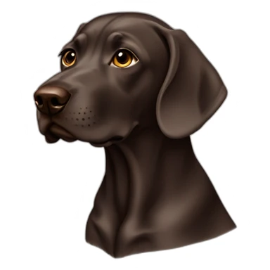 weimaranner dark chocolate female sticker