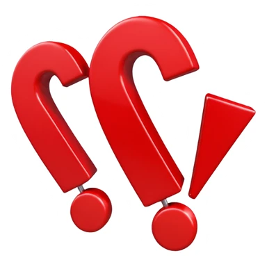 3D render of the double exclamation emoji (‼️), glossy and vibrant, realistic lighting, soft gradient background, high-quality and expressive.

 sticker