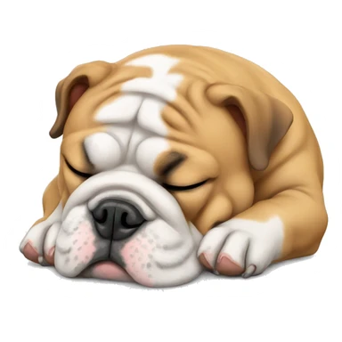 english bulldog sleeping sticker