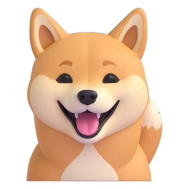 shiba inu, laughing sticker