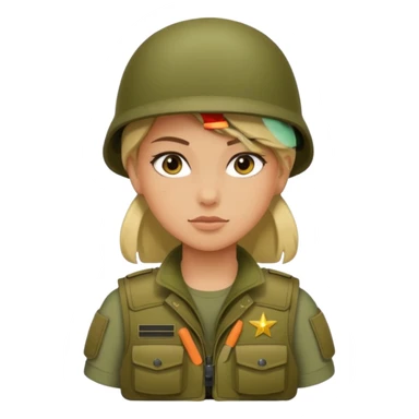 Girl wearing bullet proof sticker