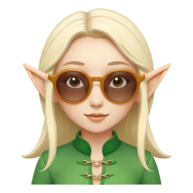 elf female legolas summer wibe sunglasses sticker