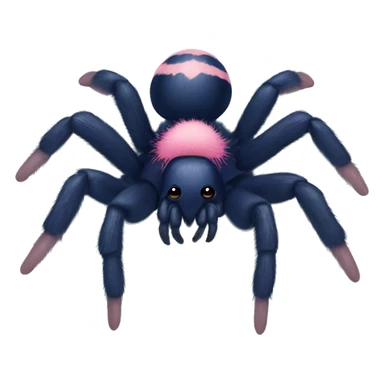 navy blue and rose pink colored tarantula   sticker