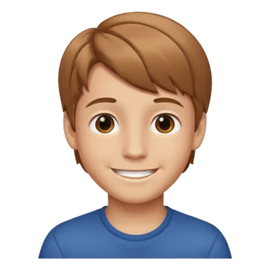 A boy sketch smiling sticker