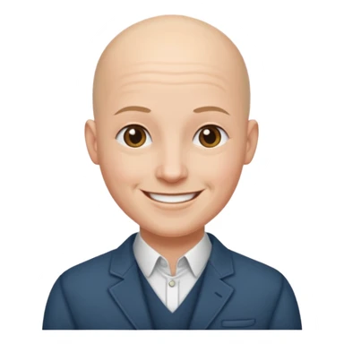 Bald  in nice outfit sticker