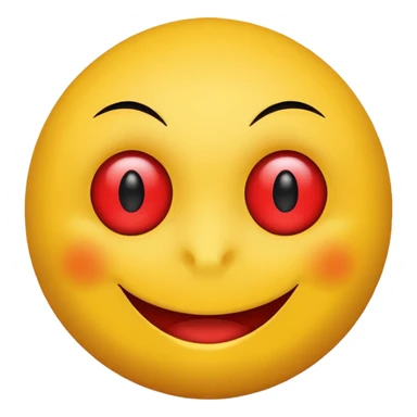 Un smiley avec les yeux rouge  sticker