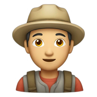 asian farmer sticker