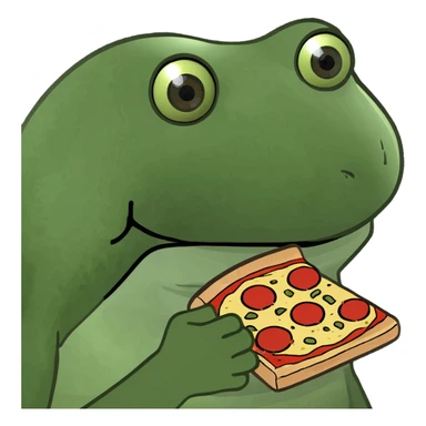 A piece of pizza shaped like the eye of providence sticker