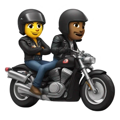 Rider with a biker sticker