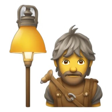 Gaulois avec une lampe sticker