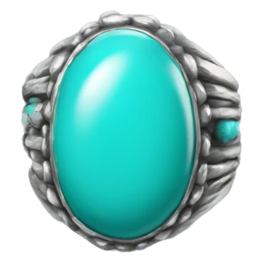 Realistic isolated turquoise ring sticker