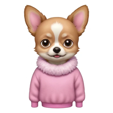 chihuahua with a pink sweater sticker