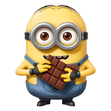 Chocolate covered minion sticker