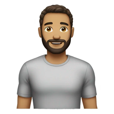 A short beard tall guy with bob cut short girl  sticker