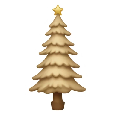 beige Christmas tree sticker