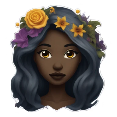 Dark feminine emojis  sticker