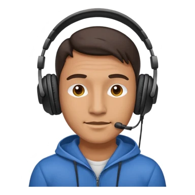 Man with over-ear headphones sticker