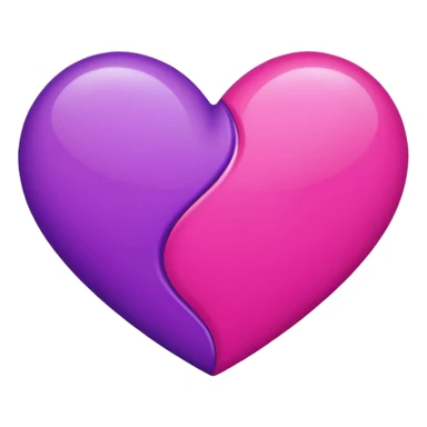 hot pink and purple heart sticker