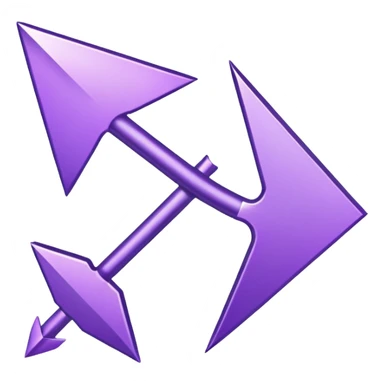 seta para direita roxa sticker