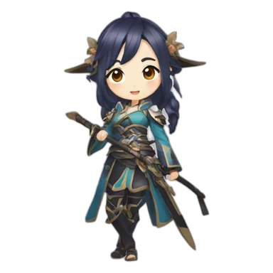 Keqing from genshin impact sticker