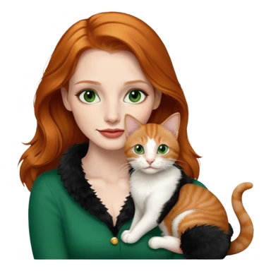 Jessica Chastain, with cute cat sticker