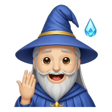 wizard who is laughing and crying at the same time  sticker