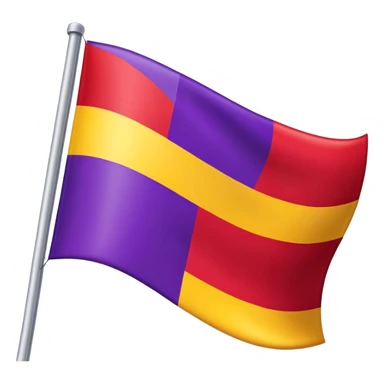 flag with three horizontal stripes - red, yellow, and purple sticker