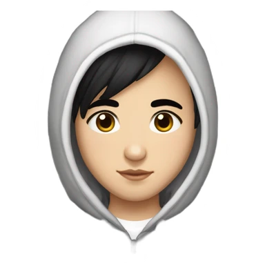 18-year-old Uzbek boy, wearing a checkered hoodi with a checkered checkered pattern, black hair, black eyes, modern straight hairstyle sticker