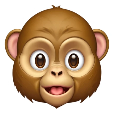 Monkey drooling sticker