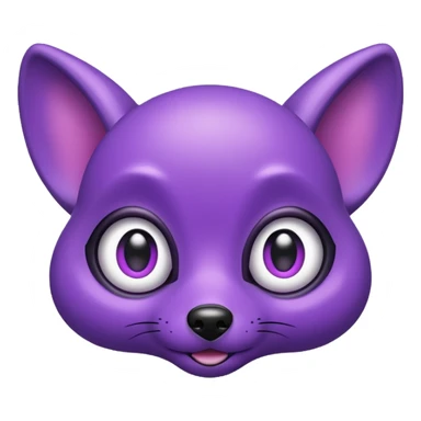 alien dog purple sticker