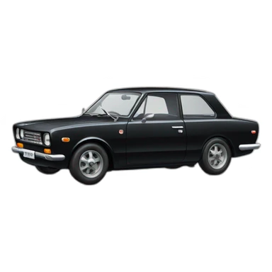 1964 BLACK DATSUN BLUEBIRD sticker