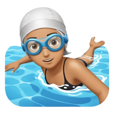 person swimming freestyle in pool sticker