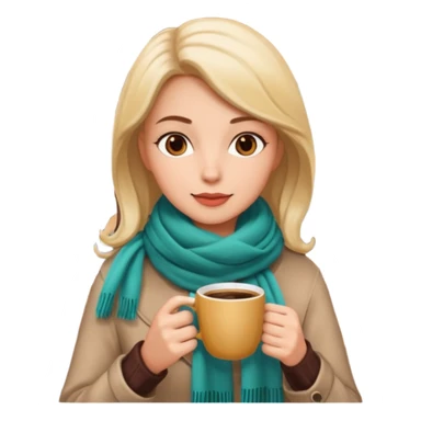 woman drinking coffee in a cafe sticker