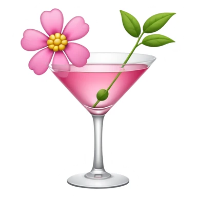 Pink Martini with flower  sticker