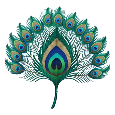 Peacock feather emoji sticker