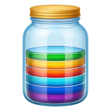 Rainbow Layered Jar	SRetro Ribbon Jar sticker